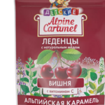 Альпийская карамель Alpine Caramel Леденцы детские с медом и витамином С вкус Вишни (75 г) Плантико ООО - Россия