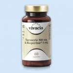 Вивация Vivacia Куркума 500 мг и Черный перец 5 мг Turmeric 500 mg & Bioperine 5 mg (капсулы 602 мг №60) Мэривери Лимитед - Англия