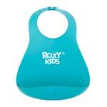 Рокси Кидс Roxy-Kids Нагрудник мягкий с карманом для крошек цвет мятный RB-402M (1 шт.) Россия