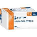 Мемантин-Вертекс (табл. п. плен. о. 20 мг № 90) Вертекс АО г. Санкт-Петербург Россия