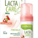 Лакта кэйр Мисс (Lacta Care Miss) пенка для интимной гигиены для девочек (150 мл) Биокон Плюс ООО НПО - Украина