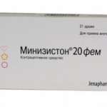 Минизистон 20 фем (таблетки покрытые оболочкой N21) ) Байер Фарма АГ - Германия, Байер Веймар ГмбХ и Ко. КГ - Германия