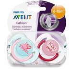 Авент Классик Avent Classic fashion Пустышка 6-18мес. силикон ортодонт. Kiss Me SCF172/70,86177 (2 шт.) Филипс Электроникс - Великобритания