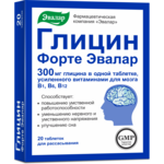 Глицин Форте Эвалар 300 мг (таблетки для рассасывания  0,6 г N20) Эвалар ЗАО - Россия