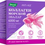 Коллаген морской 6000 мг (порошок пакет-саше 6,0 г №20) Anti-age Эвалар ЗАО - Россия