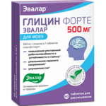 Глицин Форте 500 мг для мозга (таблетки для рассасывания 0,58 г N60) Эвалар ЗАО - Россия