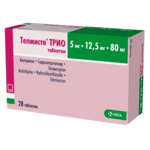 Телмиста ТРИО (таблетки 5 мг+12.5 мг+80 мг № 28) АО КРКА, д.д., Ново место Словения