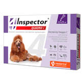 Инспектор Квадро Inspector Quadro Капли от внешних и внутренних паразитов для собак до 10-25 кг (1 пипетка) Экопром НПФ - Россия